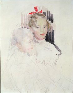 Botkin Children（紙と鉛筆） 作： Valentin Aleksandrovich Serov